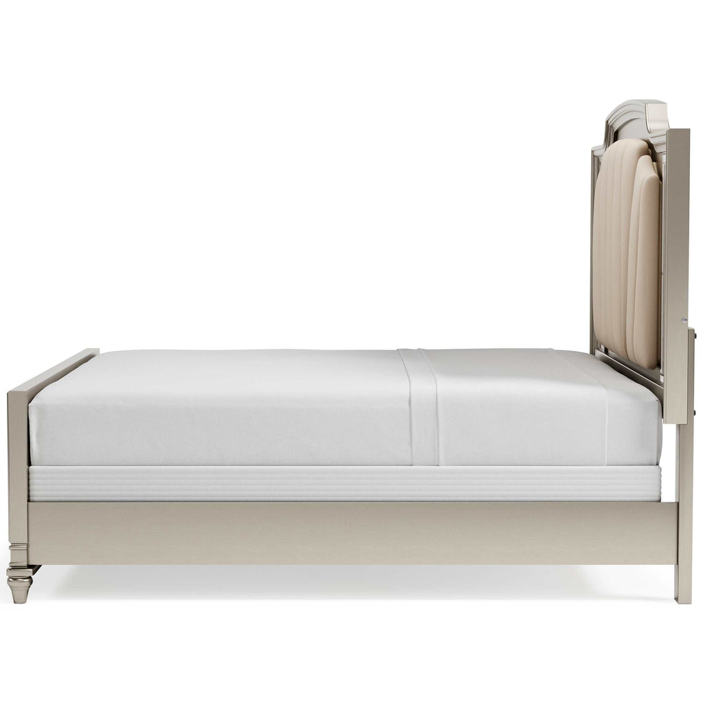 Chevanna Platinum King Upholstered Panel Bed