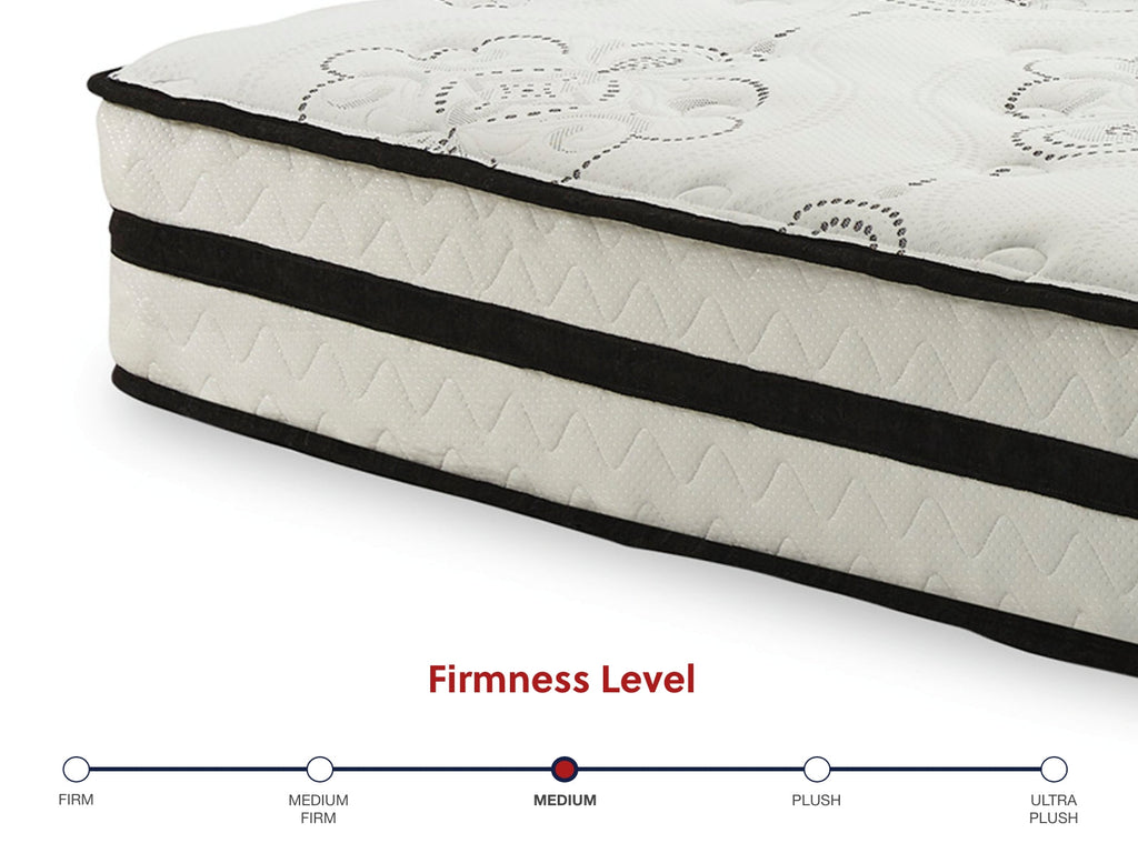 Chime 10 Inch Hybrid White 10 Inch Queen Mattress and Pillow