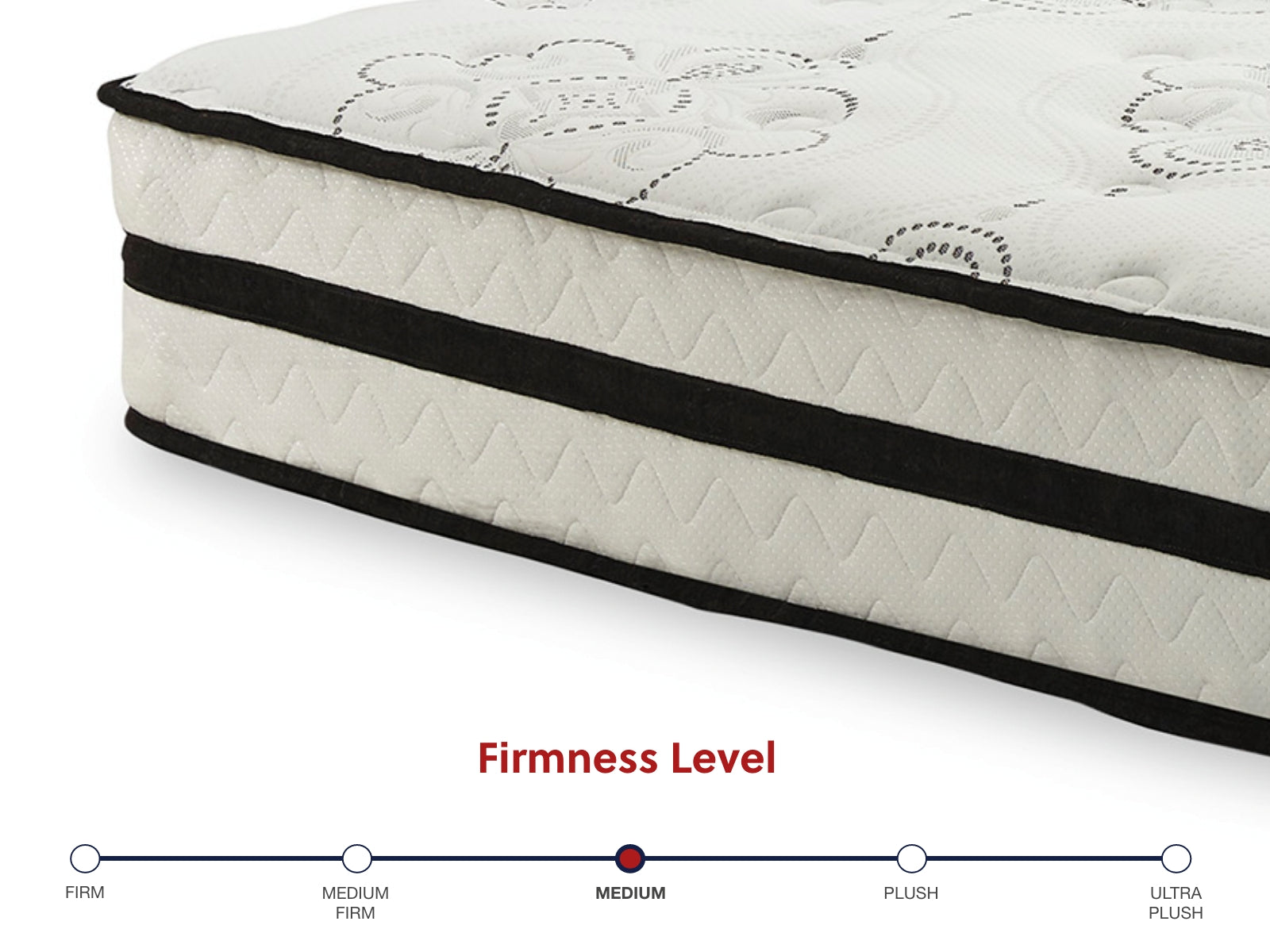 Chime 10 Inch Hybrid White 10 Inch Queen Mattress and Pillow