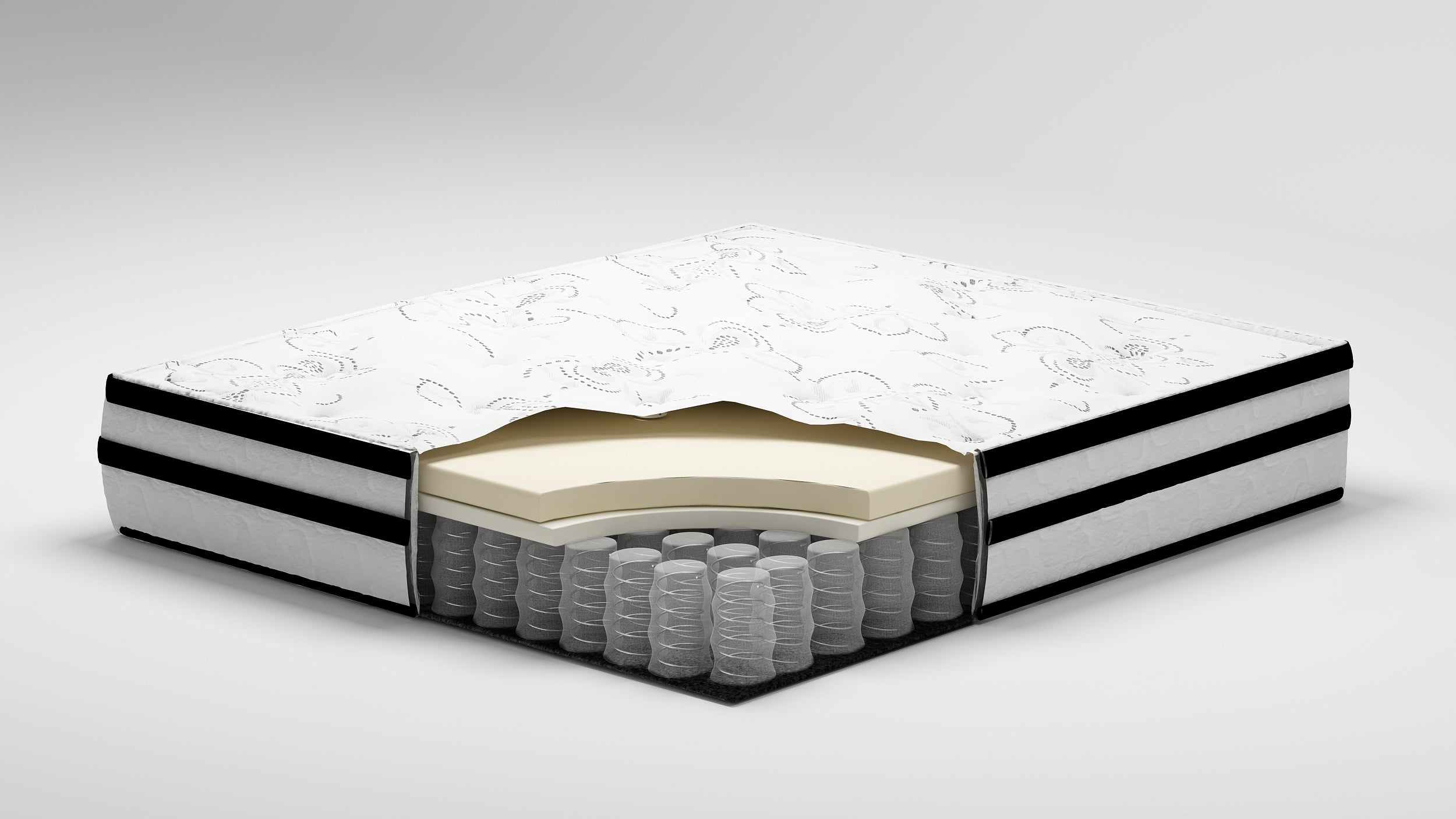 Chime 10 Inch Hybrid White 10 Inch Queen Mattress and Pillow
