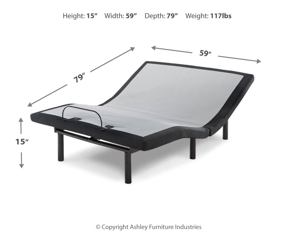 Chime 12 Inch Memory Foam White Queen Mattress & Adjustable Base