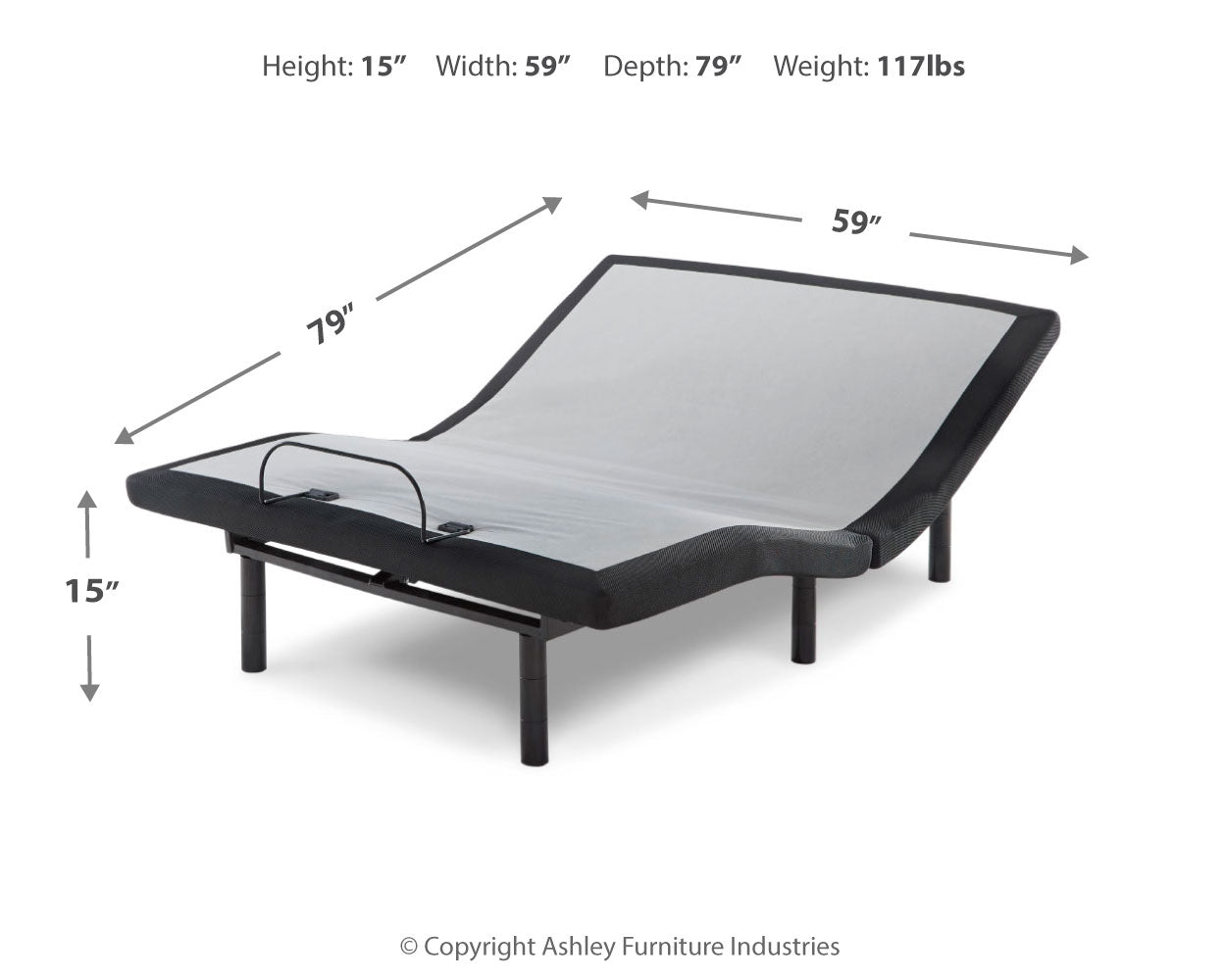 Chime 12 Inch Memory Foam White Queen Mattress & Adjustable Base