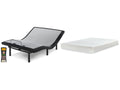 Chime 8 Inch Memory Foam White King Mattress and Adjustable Base