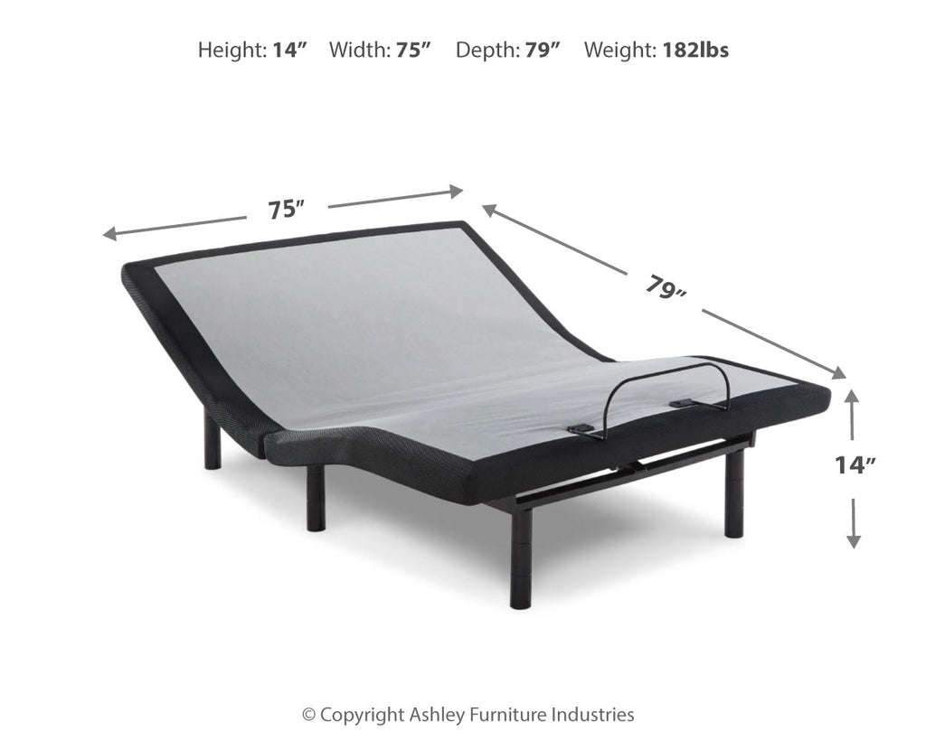 Chime 8 Inch Memory Foam White King Mattress and Adjustable Base