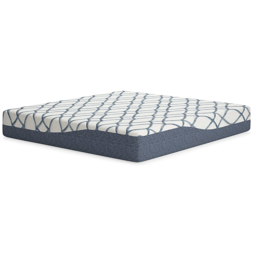 Chime Elite 2.0 White/Blue Memory Foam Mattress / Plush