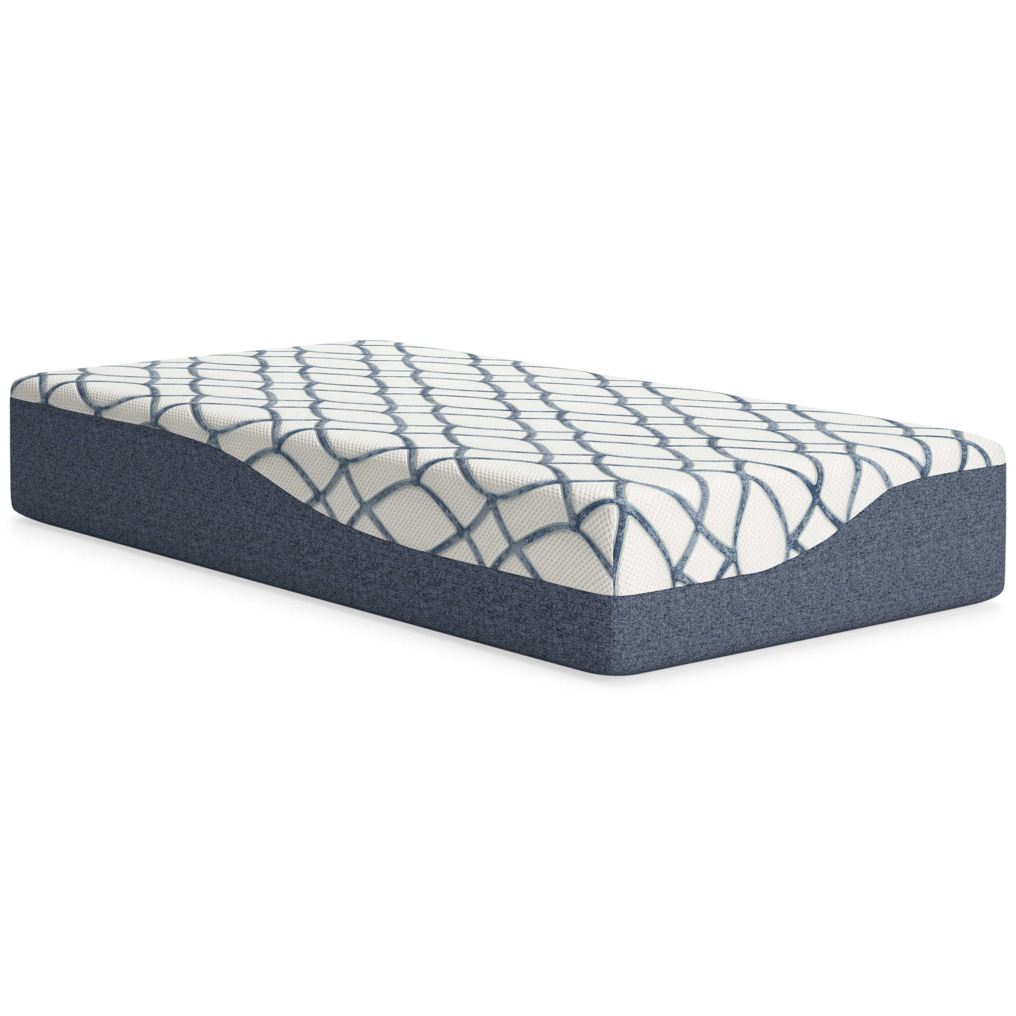 Chime Elite 2.0 White/Blue Memory Foam Mattress / Plush