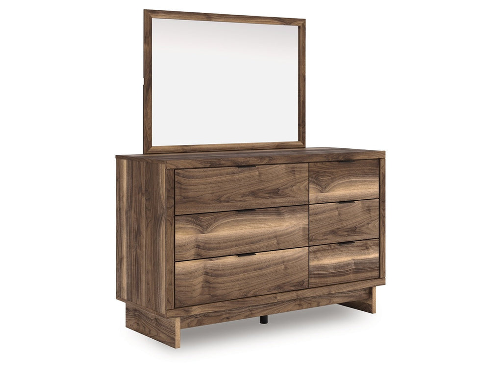 Chirason Brown Dresser and Mirror