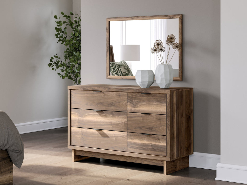 Chirason Brown Dresser and Mirror