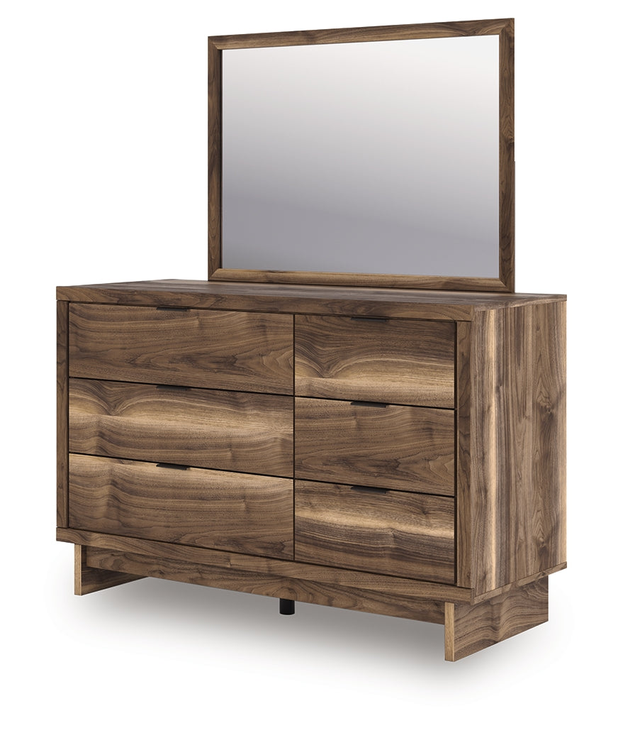 Chirason Brown Dresser and Mirror