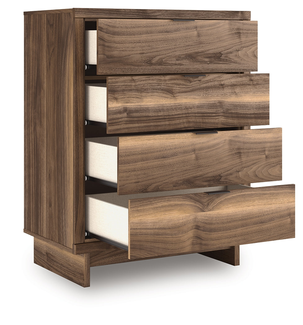 Chirason Brown Four Drawer Chest