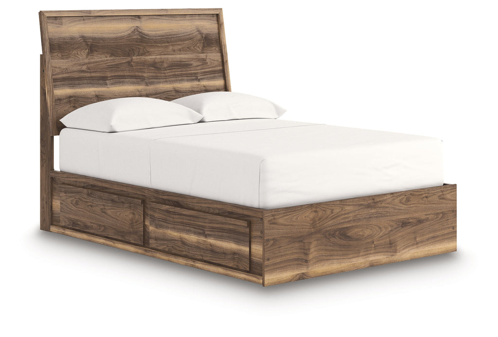 Chirason Brown Full Panel Bed with Storage