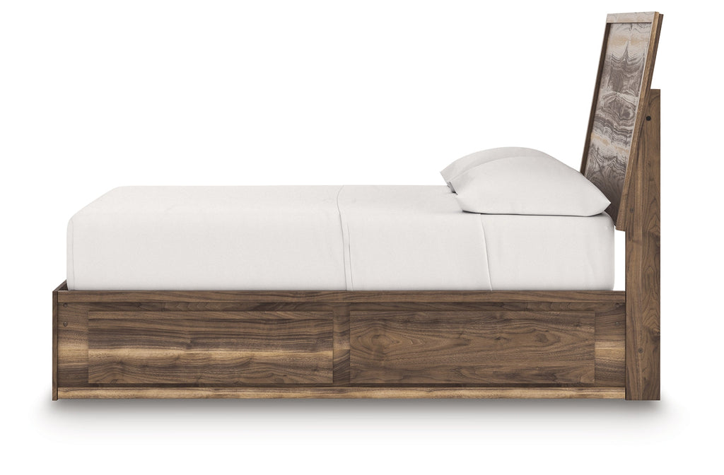 Chirason Brown Full Panel Bed with Storage