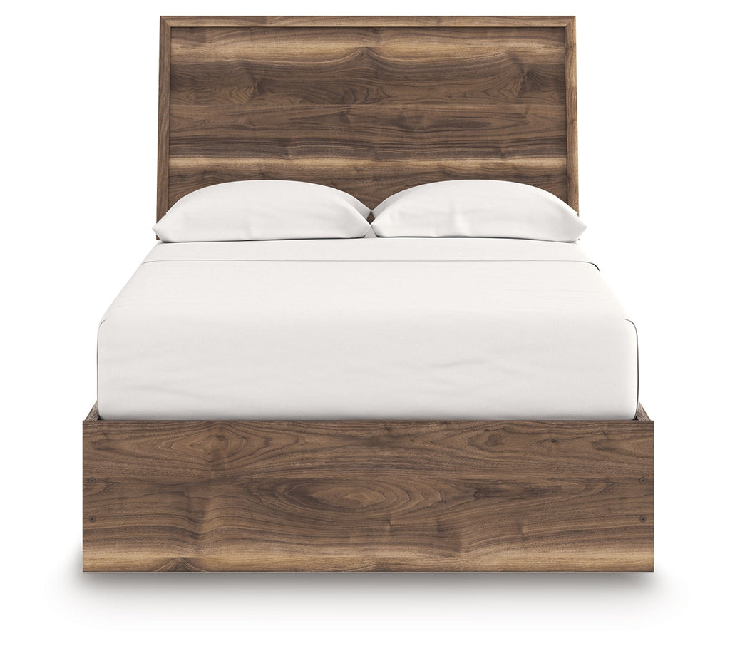 Chirason Brown Full Panel Storage Bed, Dresser and Mirror