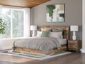 Chirason Brown King Panel Bed with Storage