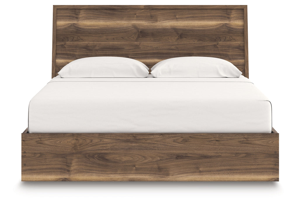 Chirason Brown King Panel Bed with Storage