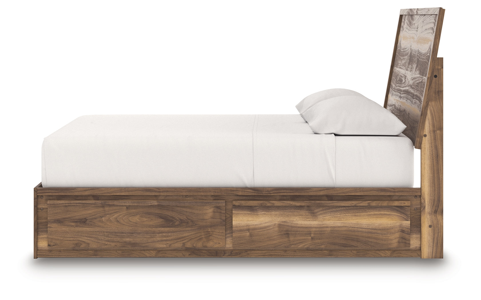 Chirason Brown King Panel Bed with Storage