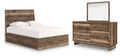 Chirason Brown Queen Panel Bed, Dresser and Mirror
