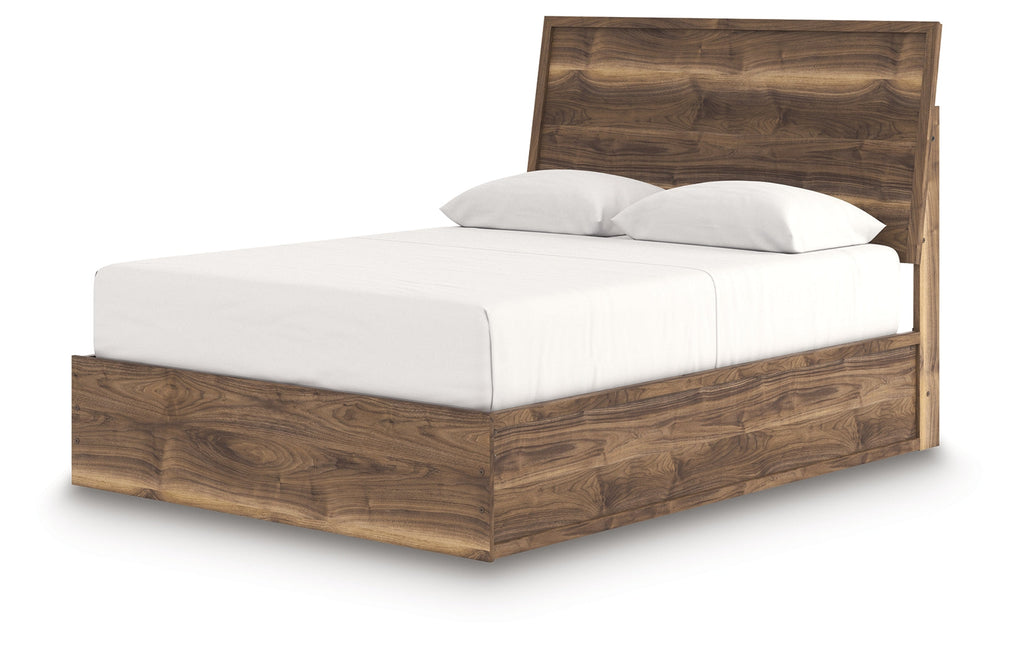 Chirason Brown Queen Panel Bed, Dresser and Mirror
