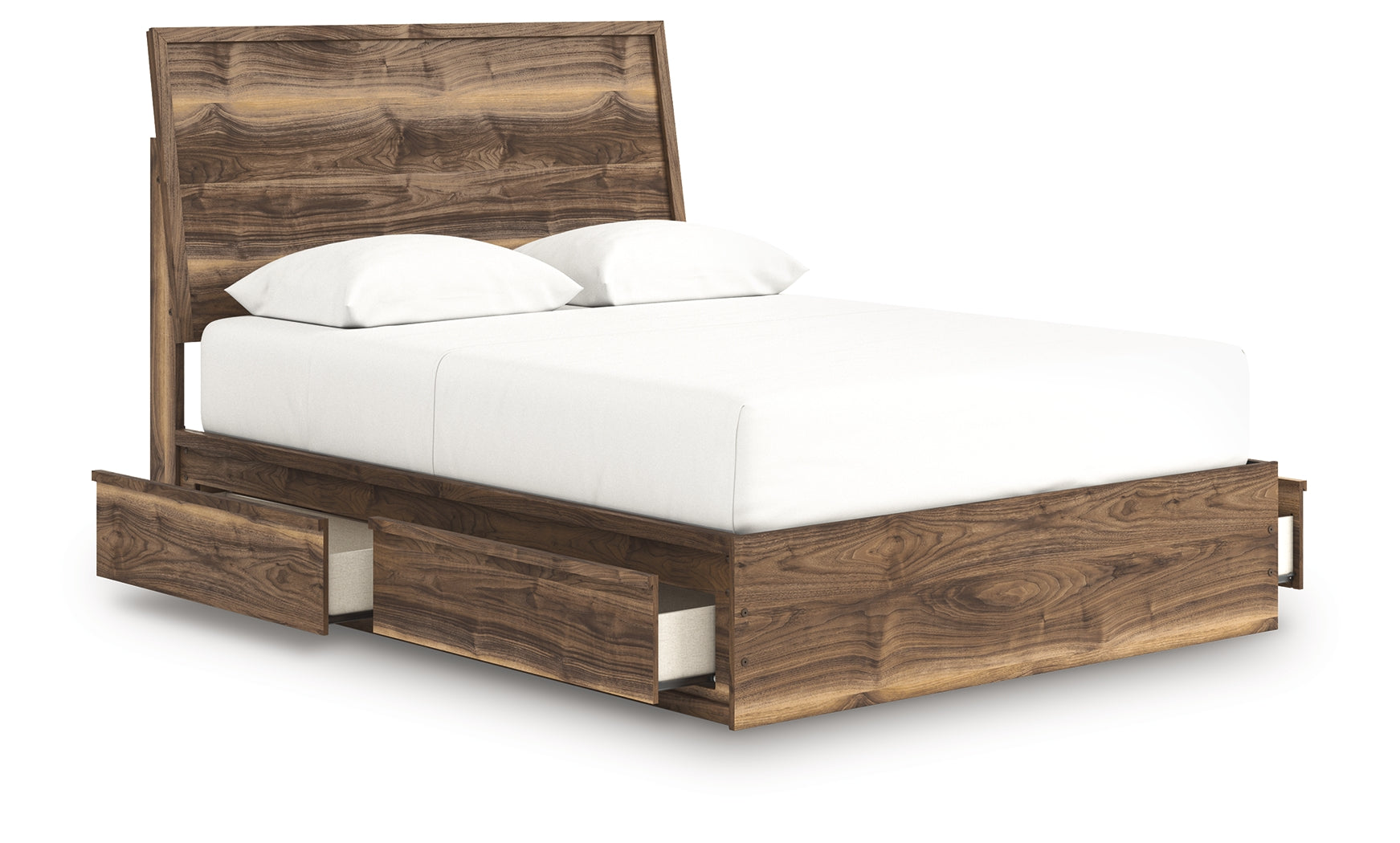 Chirason Brown Queen Panel Bed with Storage