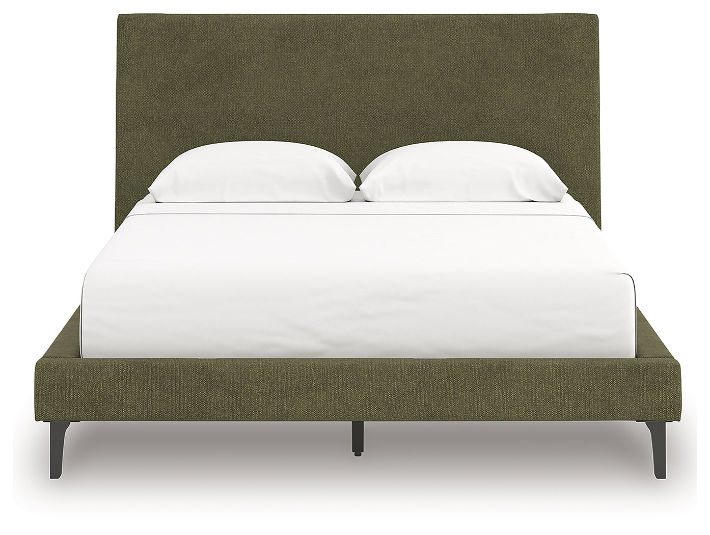 Chirason Brown/Sage Green Queen Upholstered Bed, Dresser and Mirror