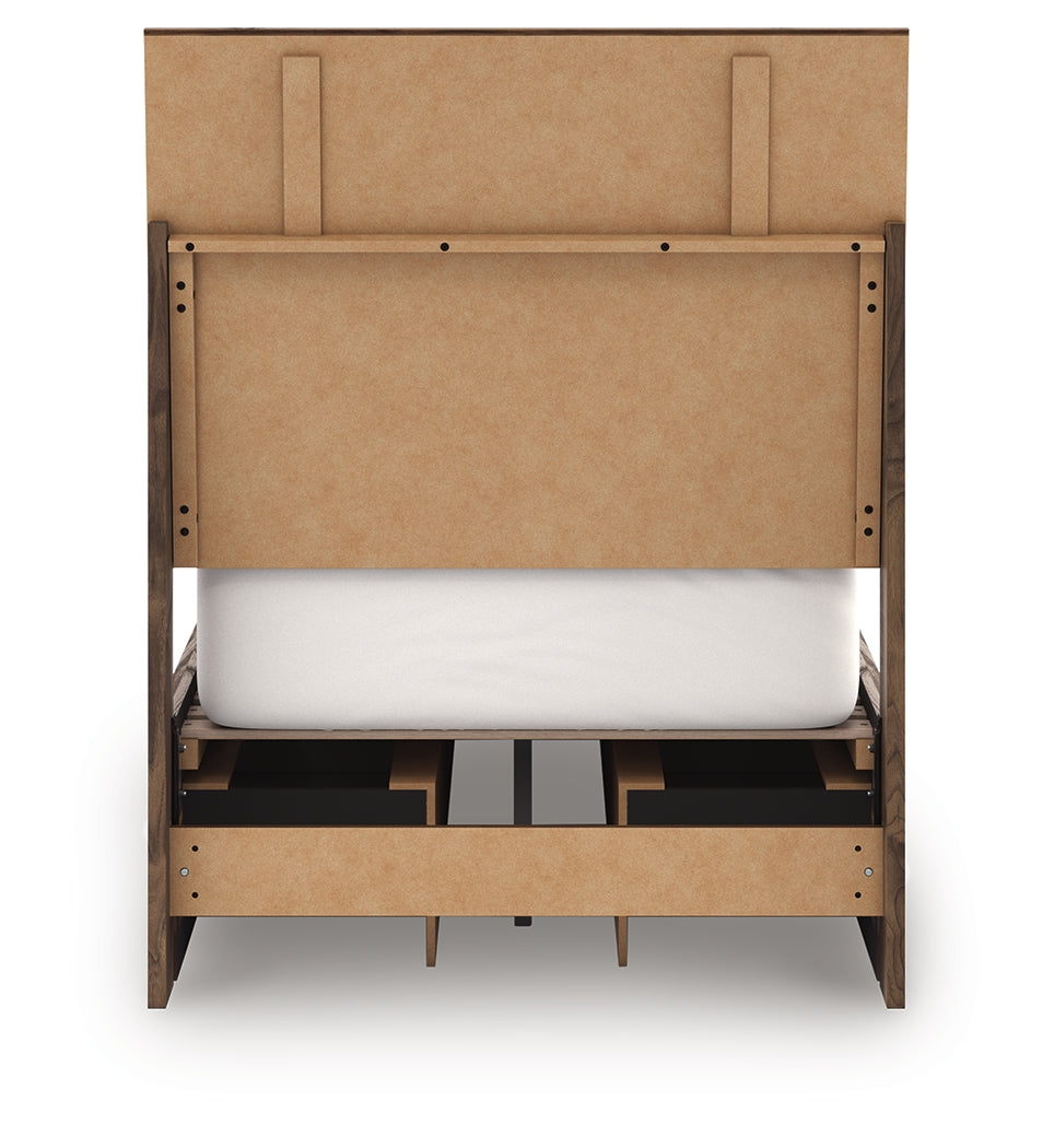 Chirason Twin Panel Bed, Brown