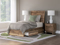 Chirason Brown Twin Panel Bed with Storage