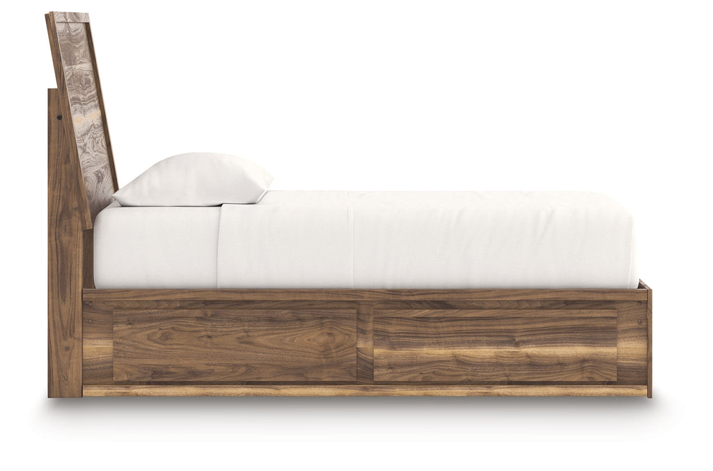 Chirason Brown Twin Panel Bed with Storage