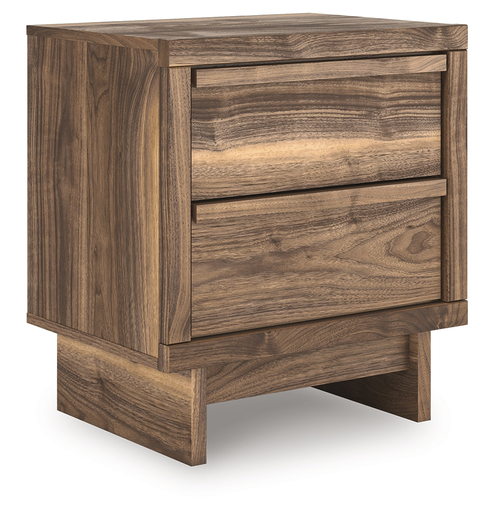 Chirason Brown Two Drawer Nightstand