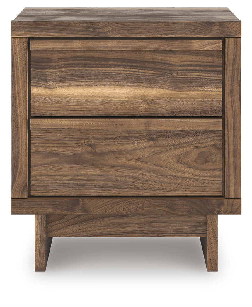 Chirason Brown Two Drawer Nightstand