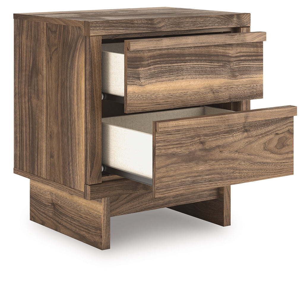 Chirason Brown Two Drawer Nightstand