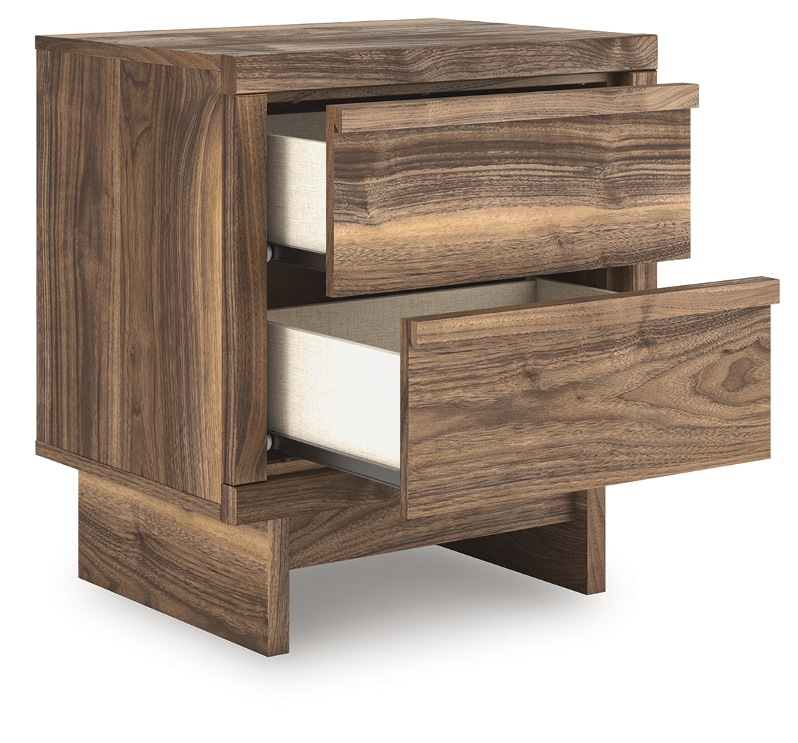 Chirason Brown Two Drawer Nightstand