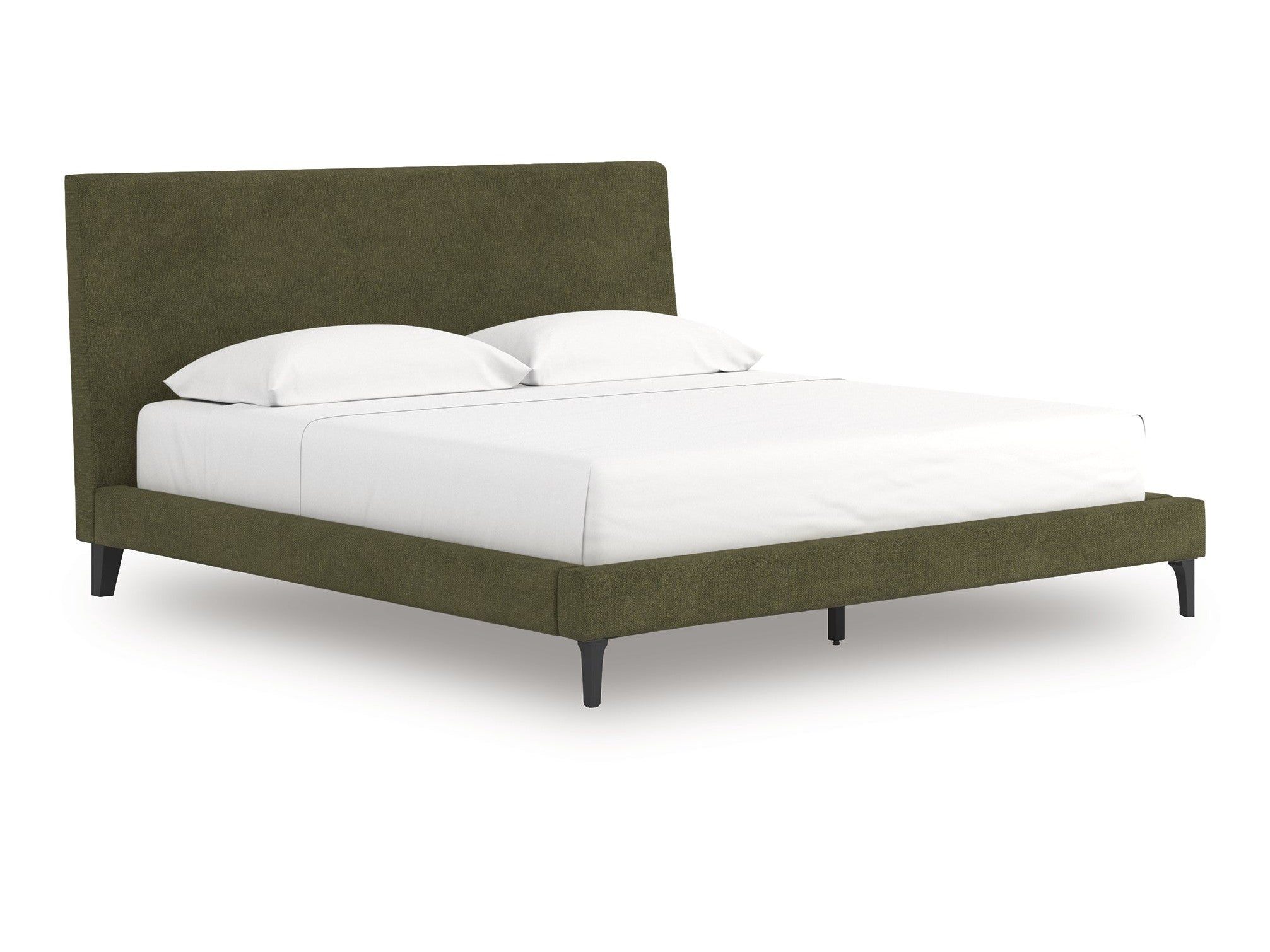 Chirason Sage Green Cal King Upholstered Bed w/Roll Slats
