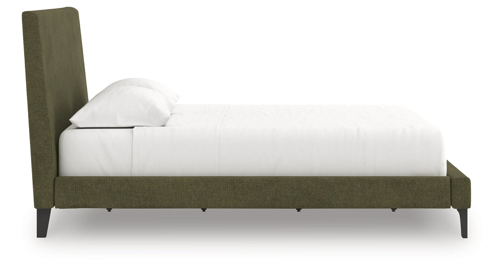Chirason Sage Green King Upholstered Bed w/Roll Slats