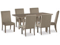 Chrestner Gray Dining Table w/6 Chairs