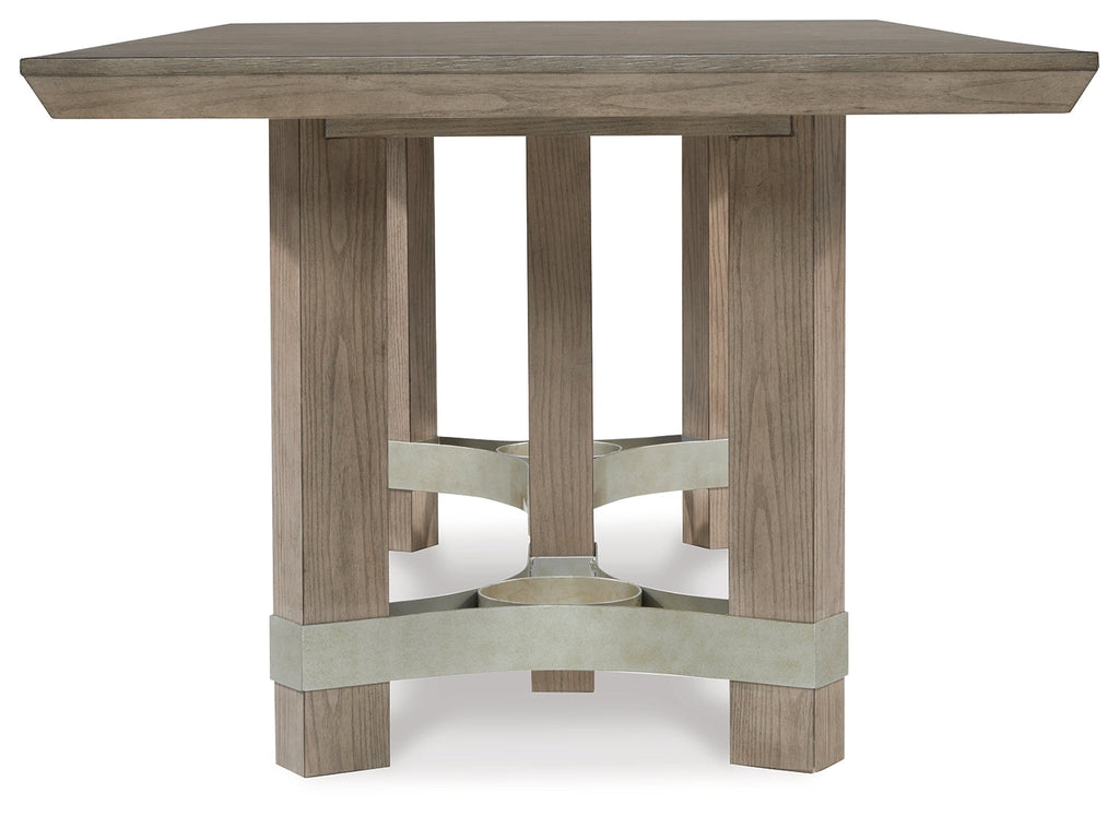 Chrestner Gray Dining Table w/6 Chairs