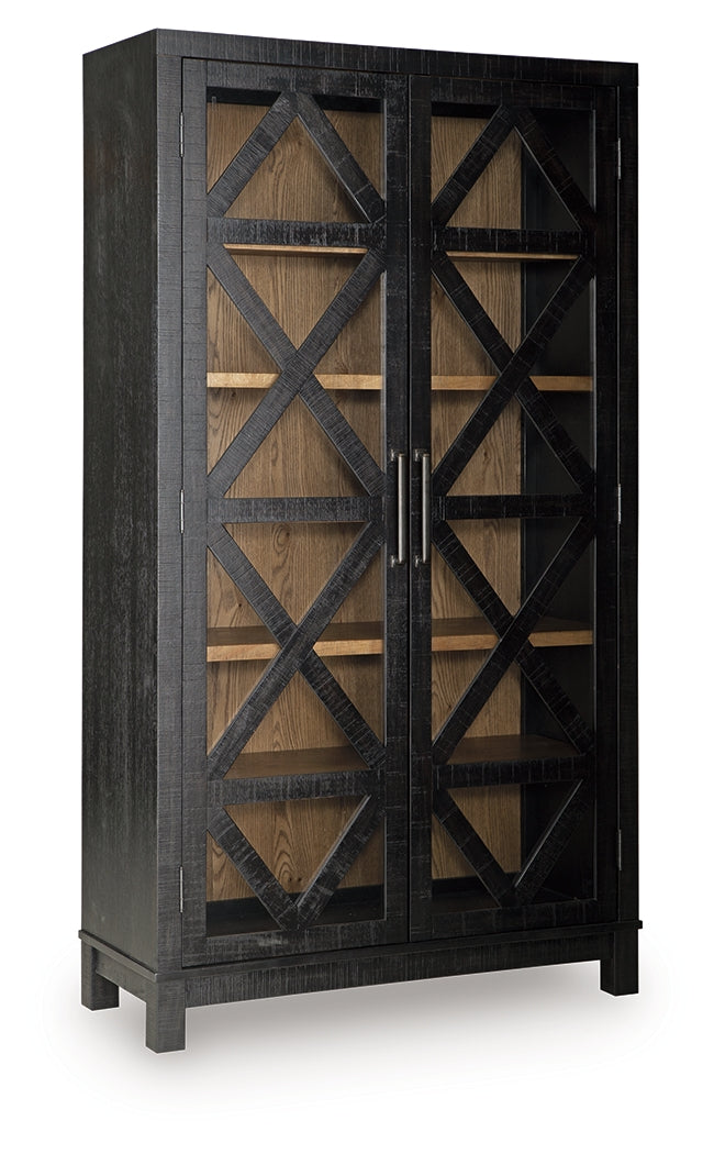 Christop Black/Brown Accent Cabinet
