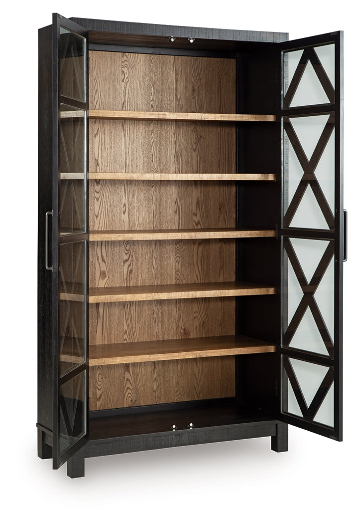 Christop Black/Brown Accent Cabinet