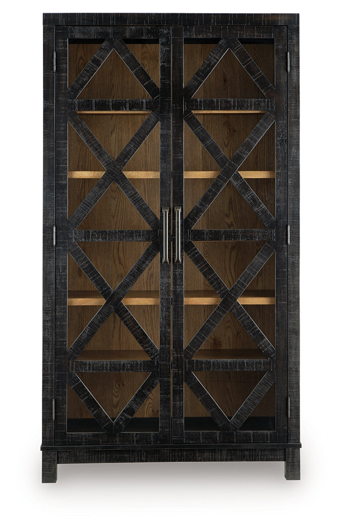 Christop Black/Brown Accent Cabinet