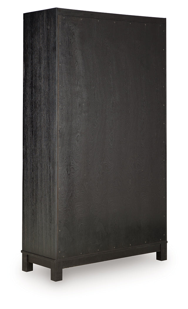 Christop Black/Brown Accent Cabinet