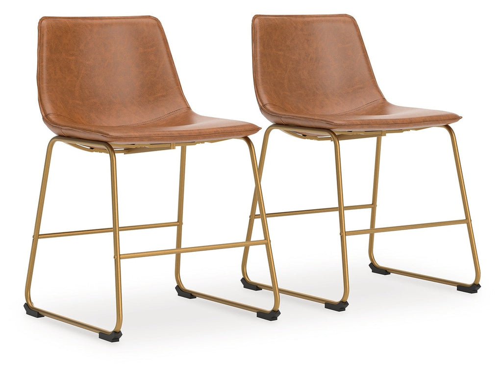 Ciabori Brown/Gold Dining UPH Side Chair (Set of 2)