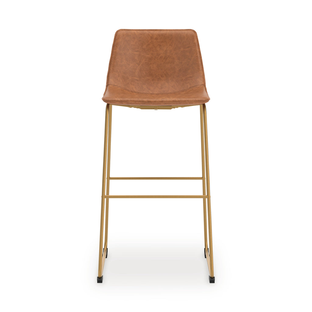 Ciabori Brown/Gold Tall UPH Barstool (Set of 2)