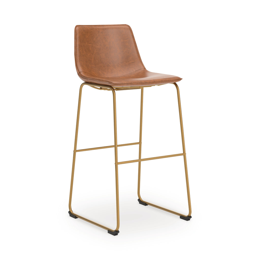Ciabori Brown/Gold Tall UPH Barstool (Set of 2)