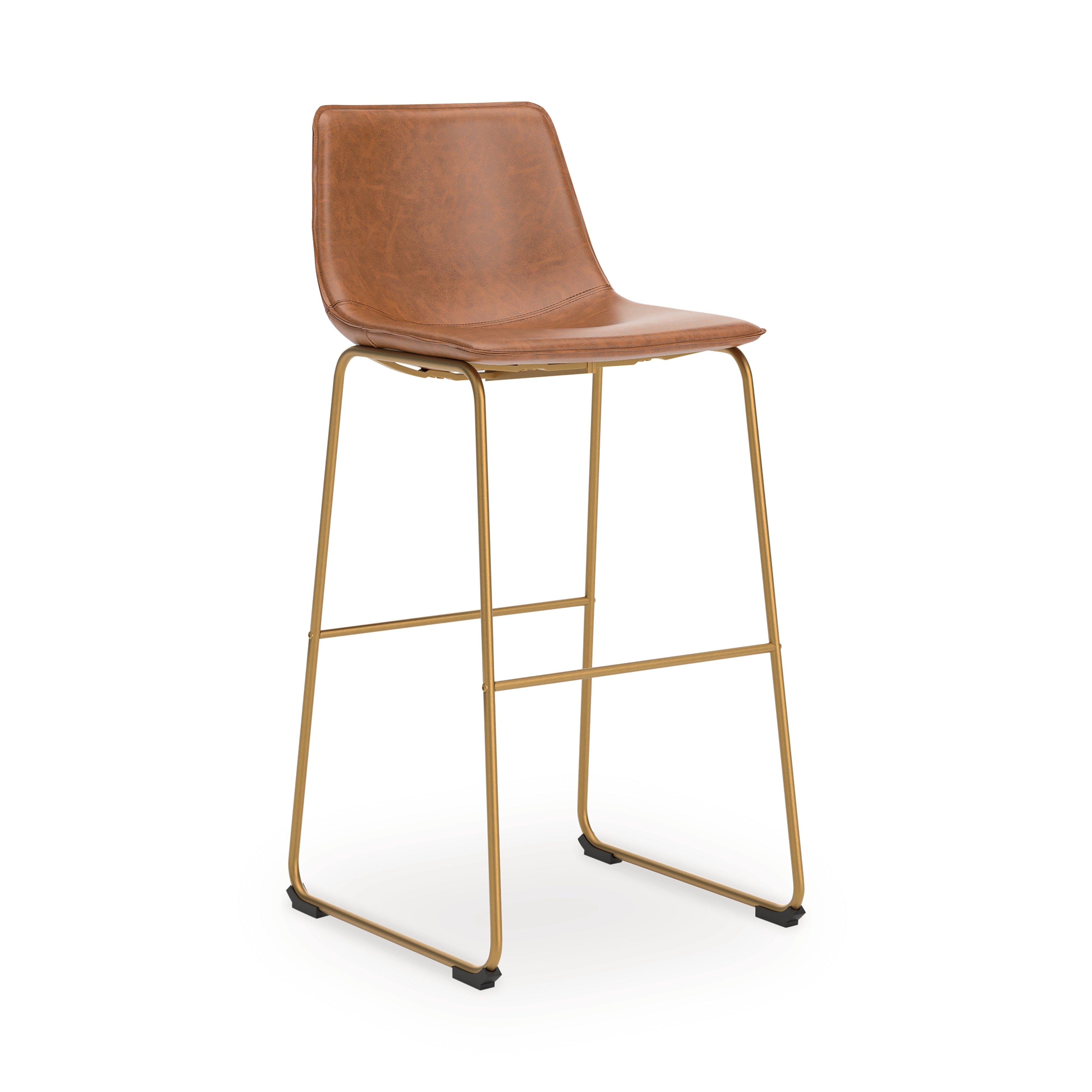 Ciabori Brown/Gold Tall UPH Barstool (Set of 2)