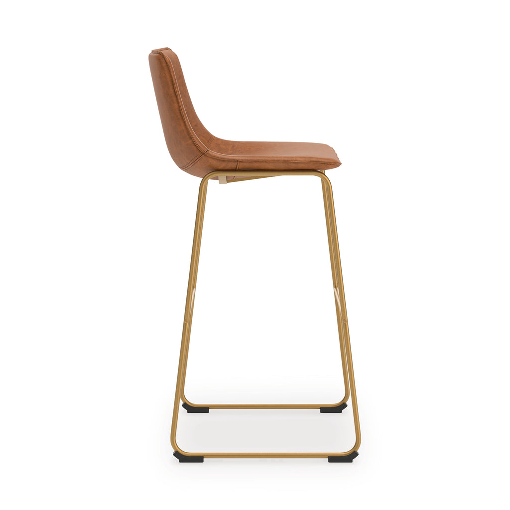 Ciabori Brown/Gold Tall UPH Barstool (Set of 2)