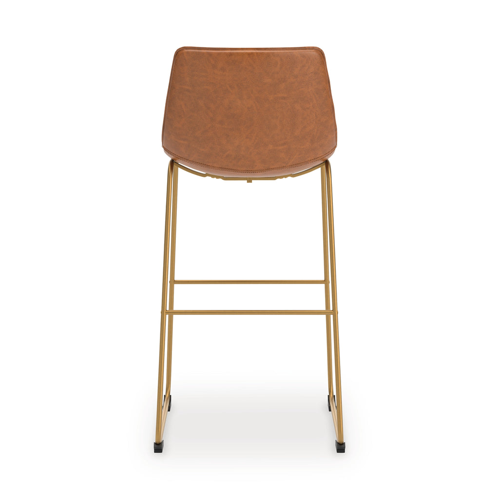 Ciabori Brown/Gold Tall UPH Barstool (Set of 2)