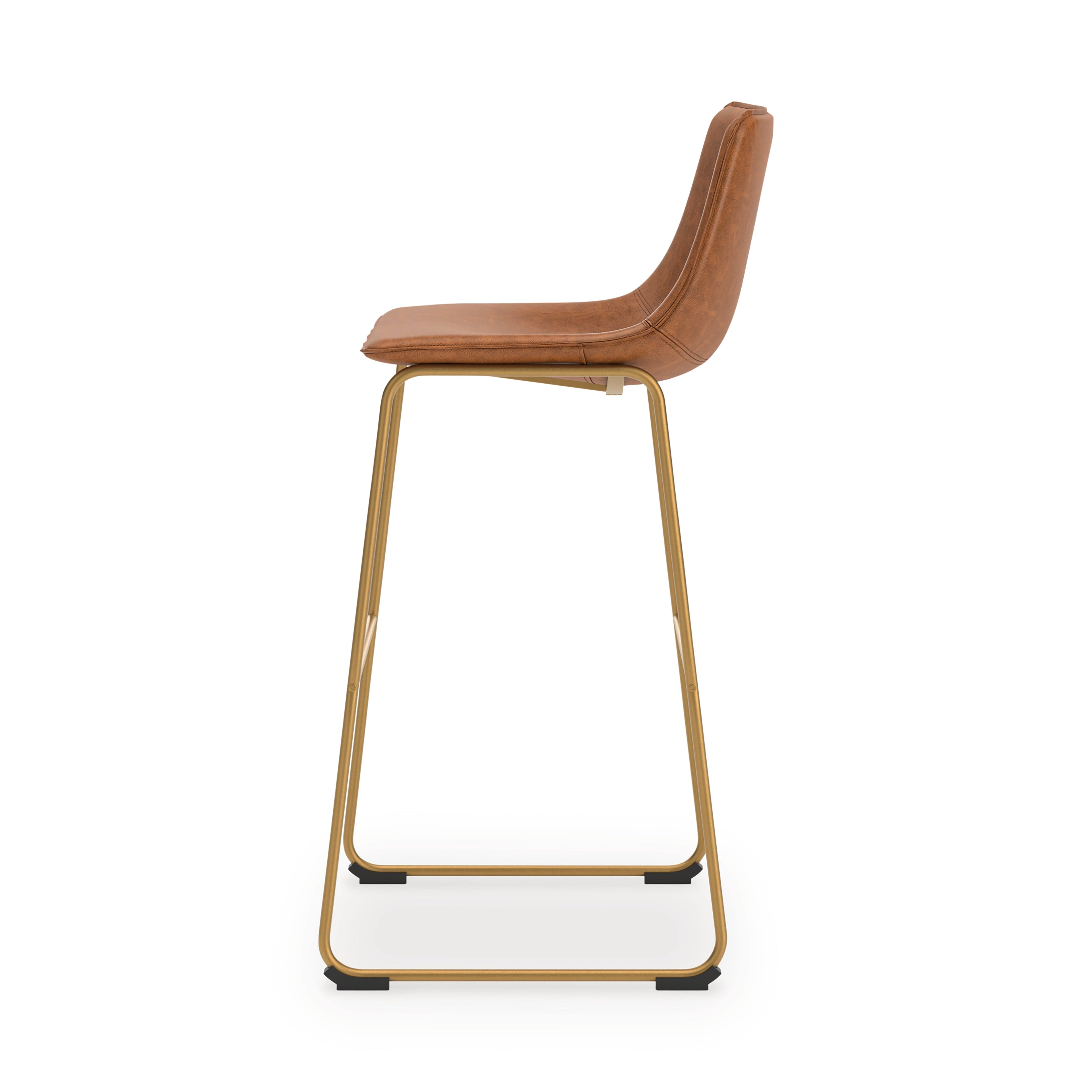 Ciabori Brown/Gold Tall UPH Barstool (Set of 2)