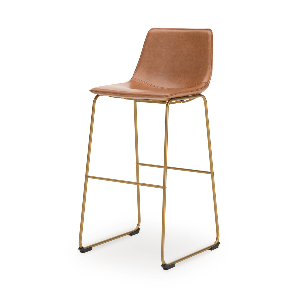 Ciabori Brown/Gold Tall UPH Barstool (Set of 2)