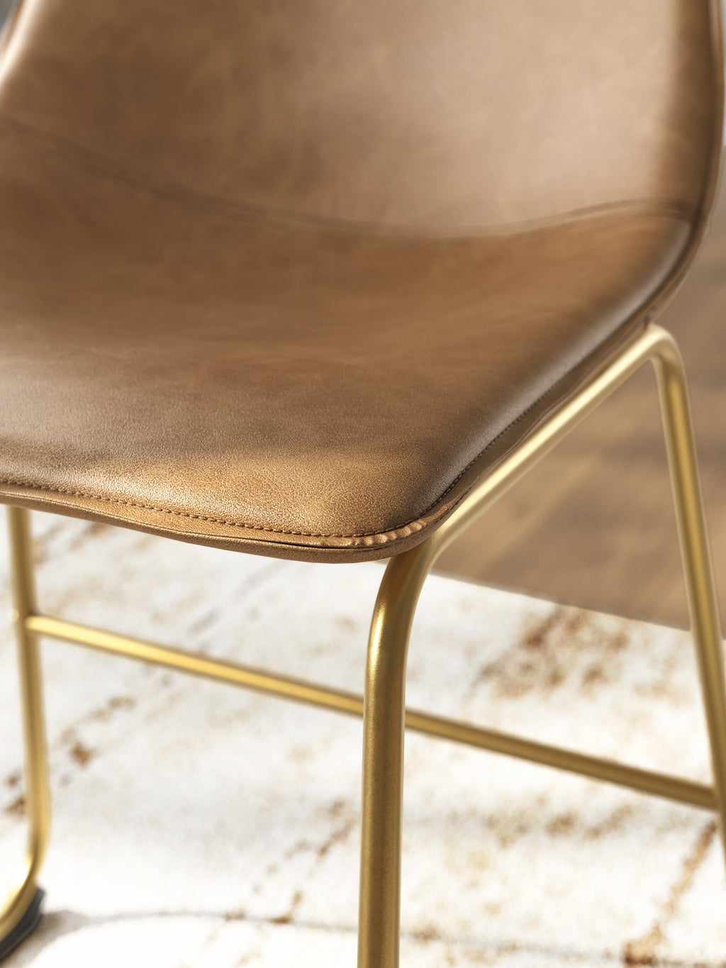 Ciabori Toast/Gold Dining UPH Side Chair (Set of 2)