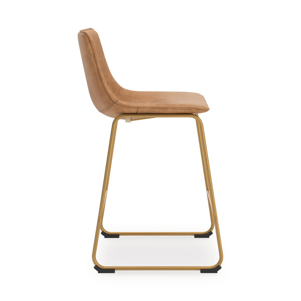 Ciabori Toast/Gold Tall UPH Barstool (Set of 2)