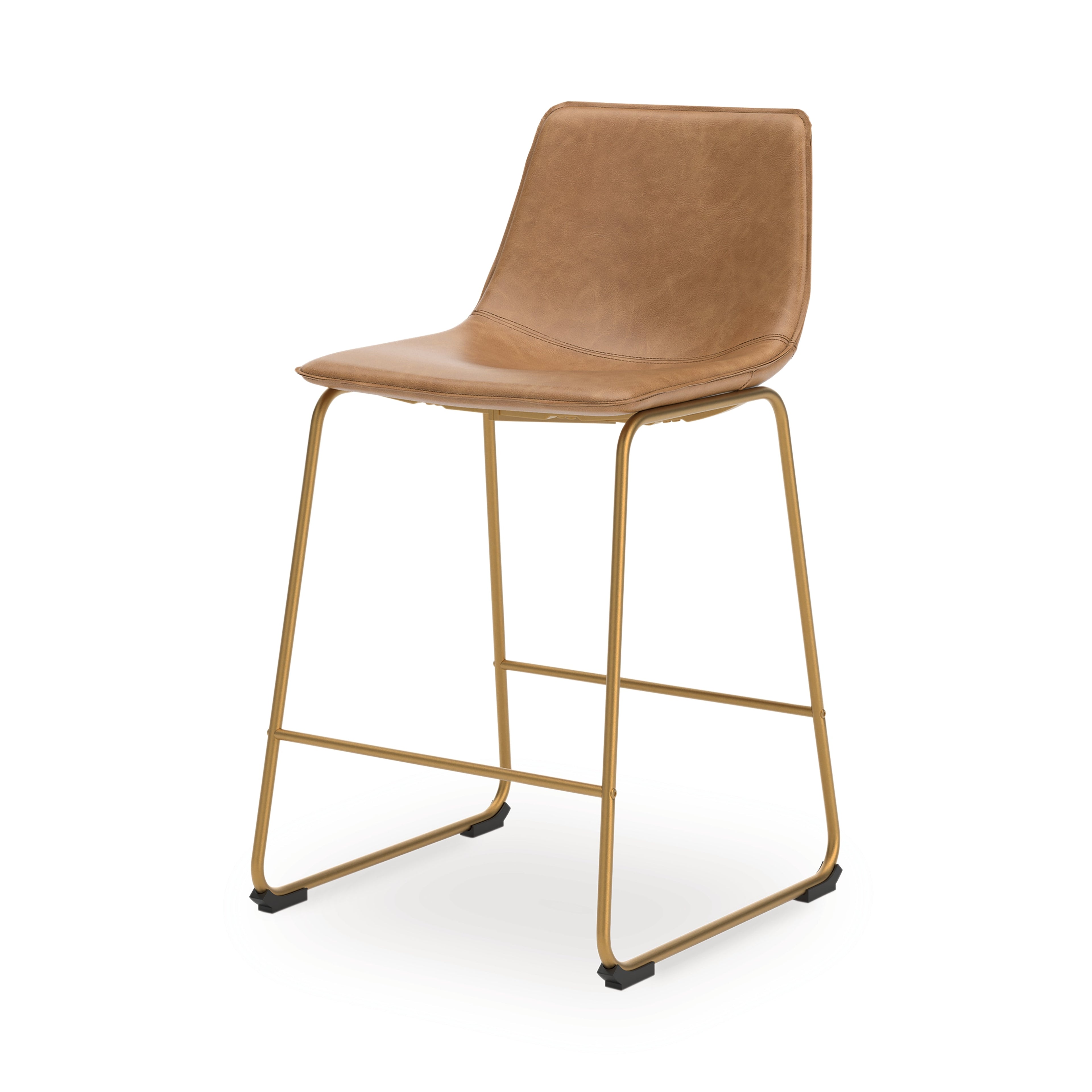 Ciabori Toast/Gold Tall UPH Barstool (Set of 2)